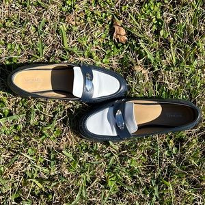 MICHAEL KORS Navy Blue/White Loafers